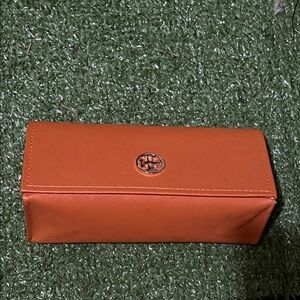 Tory Burch Vibrant Orange eyeglass case